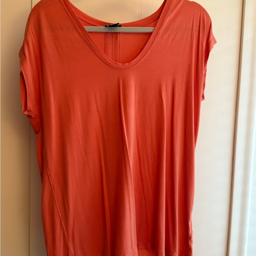Express Relaxed Hot Coral Short Sleeve Tee Size S NWOT